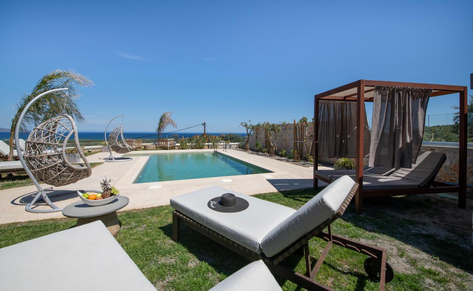 Villa Lady Dafni With Private Heated Pool Maleme  Bagian luar foto