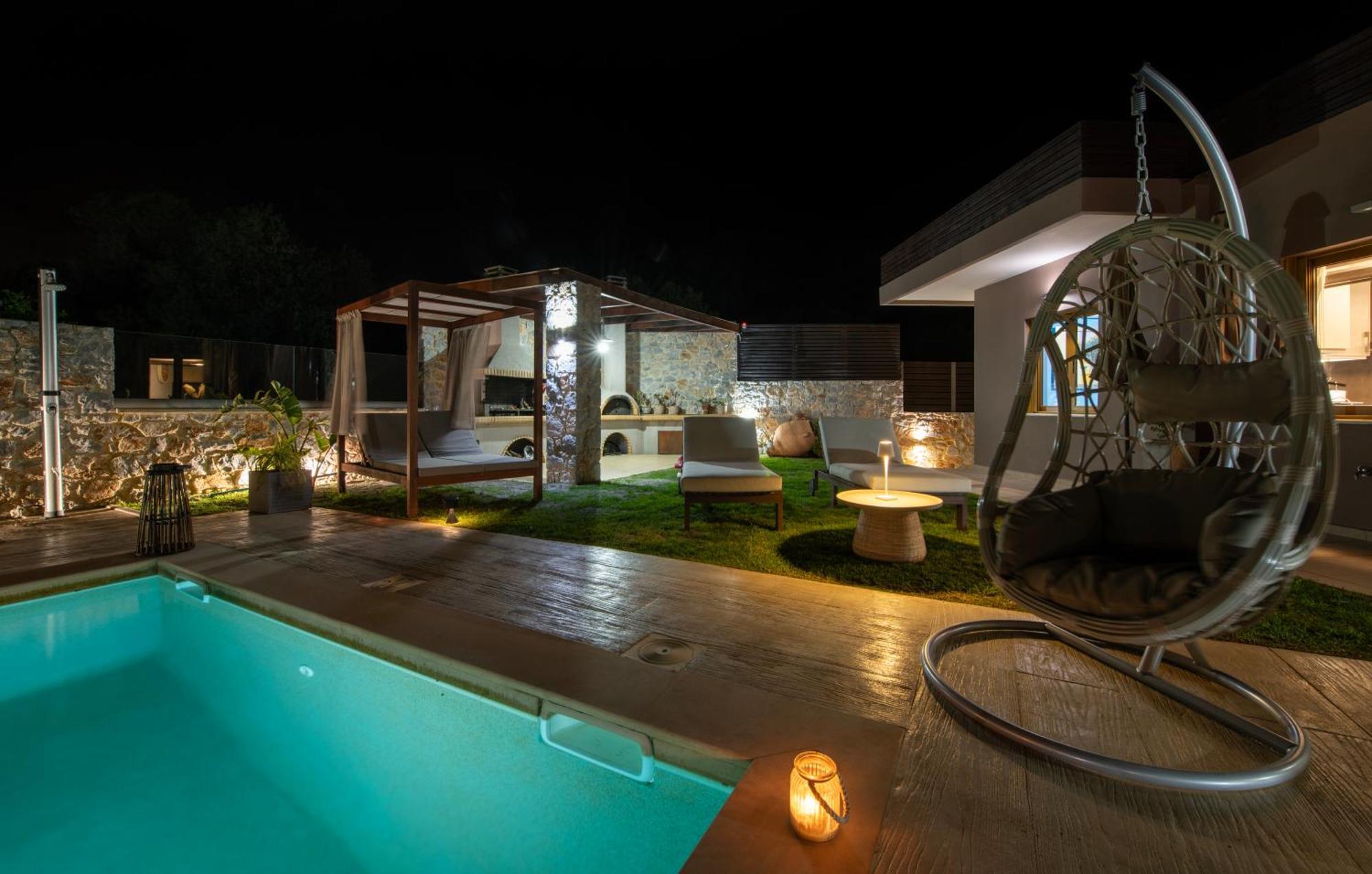 Villa Lady Dafni With Private Heated Pool Maleme  Bagian luar foto